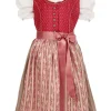 Isar-Trachten Kinder Dirndl "Nadine" 3-tlg. mit Bluse 43232 | Festlich Beere Taupe