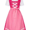 Isar-Trachten Kinder Dirndl "Victoria" 3-tlg. mit Bluse 52415 | Pink Rosa