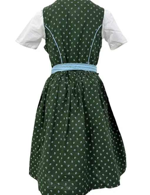 Isar-Trachten Kinder Dirndl "Lotte" 3-tlg. mit Bluse 52418 | Grün Blau