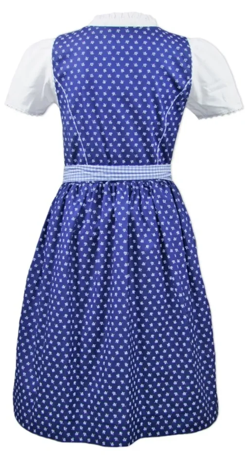 Isar-Trachten Kinder Dirndl "Melanie" 3-tlg. mit Bluse 64376 | Traditionell Blau
