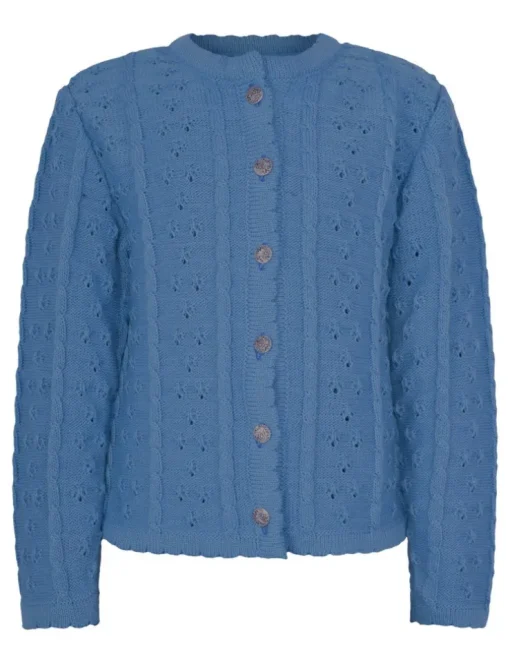 Isar-Trachten Kinder Strickjacke "Leonie" Ajourmuster 47063 | Marineblau