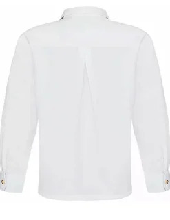 Isar-Trachten Kinder Trachtenhemd "Luis" Hirschmotiv 48202 | Weiß Rot