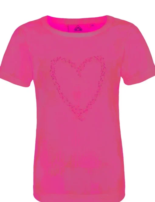Isar-Trachten Kinder T-Shirt mit Strass Herz 52763 | Pink - Mädchen Oberteil