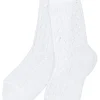 Isar-Trachten Kurze Kinder Strümpfe Ajourmuster 11041 | Weiß