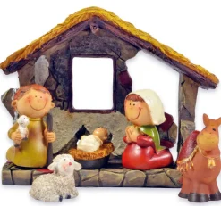 Kinder Krippenfiguren Set 12-tlg. mit Stall - 2,5-9,0 cm | 78356 - Weihnachtskrippe