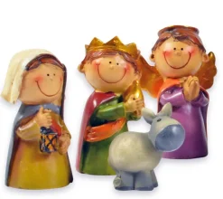 Kinder Krippenfiguren Set 12-tlg. mit Stall - 2,5-9,0 cm | 78356 - Weihnachtskrippe
