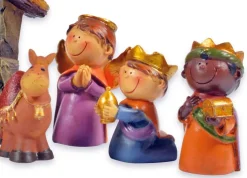 Kinder Krippenfiguren Set 12-tlg. mit Stall - 2,5-9,0 cm | 78356 - Weihnachtskrippe