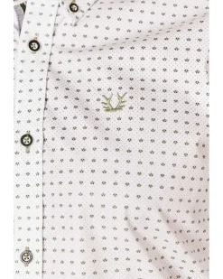 Krüger BUAM Trachtenhemd "Johann" mit Muster 912467 | Weiß Grün