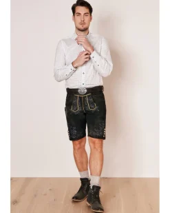 Krüger BUAM Trachtenhemd "Johann" mit Muster 912467 | Weiß Grün