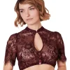 Krüger Collection Dirndlbluse "Teona" Halbarm 213166 | Bordeaux