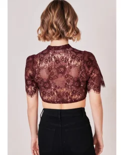Krüger Collection Dirndlbluse "Teona" Halbarm 213166 | Bordeaux