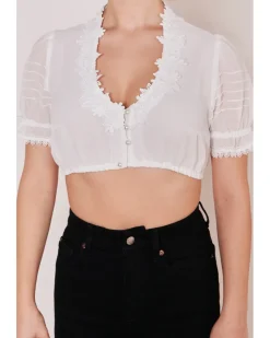 Krüger Collection Dirndlbluse "Luka" Kurzarm 211466 | Ecru