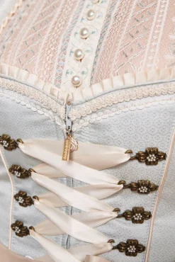 Krüger Dirndl "Dalina" Spitzenschürze 412465 | Hellblau Creme 50cm