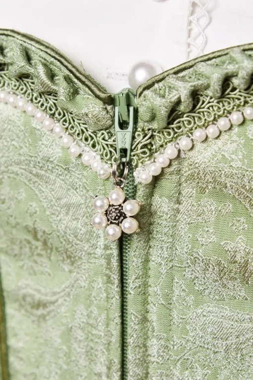 Krüger Dirndl "Gesia" mit Spitzenschürze 111065 | Hellgrün 70cm