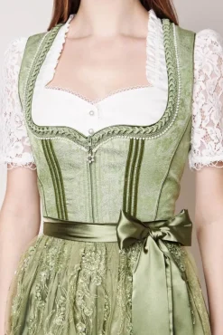 Krüger Dirndl "Gesia" mit Spitzenschürze 111065 | Hellgrün 70cm