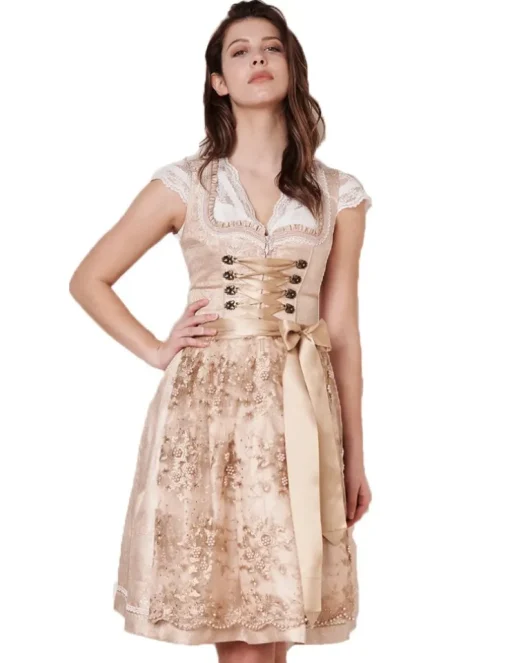 Krüger Dirndl "Kailia" Spitzenschürze 417565 | Natur 60cm