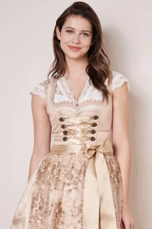 Krüger Dirndl "Kailia" Spitzenschürze 417565 | Natur 60cm