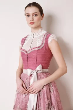 Krüger Dirndl "Pati" mit Spitzenschürze 116165 | Pink 70cm