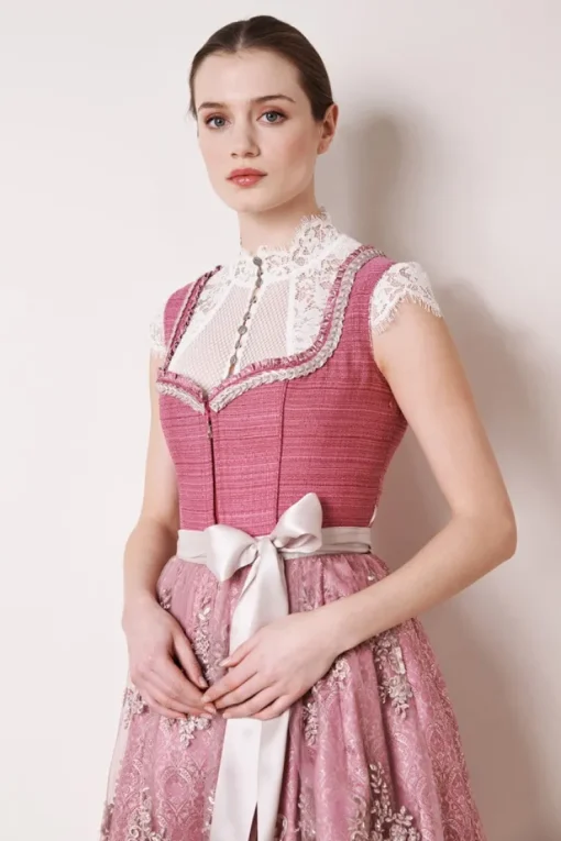 Krüger Dirndl "Pati" mit Spitzenschürze 116165 | Pink 70cm