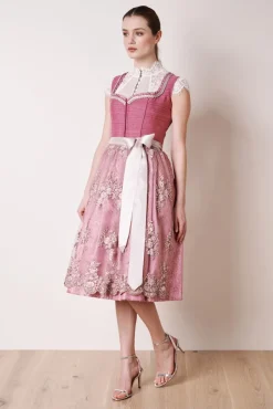 Krüger Dirndl "Pati" mit Spitzenschürze 116165 | Pink 70cm