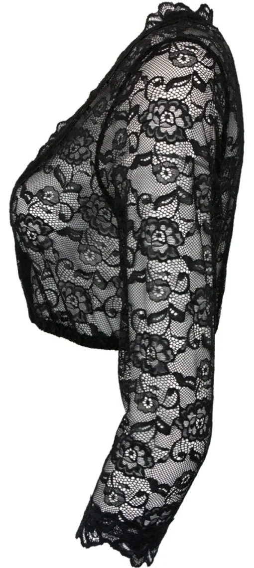 Krüger MADL Damen Dirndlbluse Cassandra 3/4 Arm - Schwarz