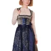 Krüger MADL Dirndl "Isi" mit Spitzenschürze 415367 | Blau 60cm