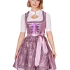 Krüger MADL Dirndl "Kalila" mit Spitzenschürze 419367 | Lila 50cm
