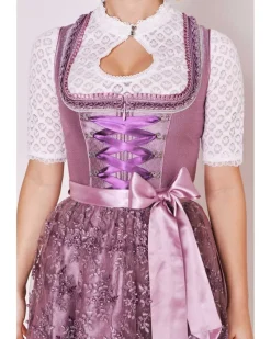 Krüger MADL Dirndl "Kalila" mit Spitzenschürze 419367 | Lila 50cm