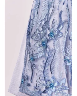 Krüger MADL Dirndl "Karlotta" mit Spitzenschürze 419067 | Hellblau 50cm