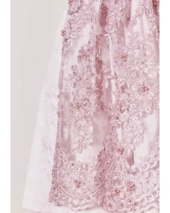 Krüger MADL Dirndl "Paulin" mit Spitzenschürze 417067 | Rose 50cm