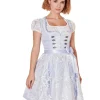 Krüger MADL Dirndl "Samantha" mit Spitzenschürze 419167 | Hellblau 50cm