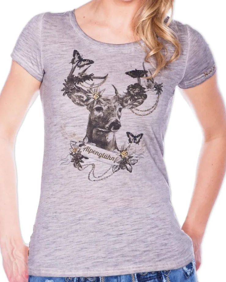 Krüger MADL T-Shirt Alpenglühn - Grau