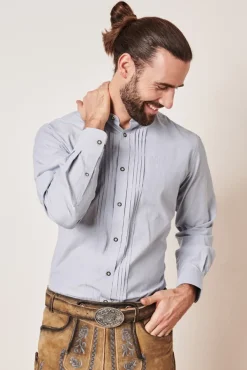 Krüger Trachtenhemd "Erwin" mit Stehkragen 911365 | Blau