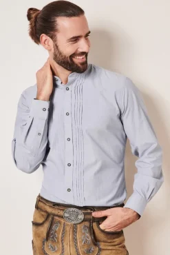 Krüger Trachtenhemd "Erwin" mit Stehkragen 911365 | Blau