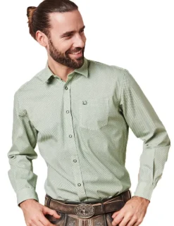 Krüger Trachtenhemd "Igor" mit Muster 911765 | Grün