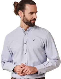 Krüger Trachtenhemd "Laurine" mit Stehkragen 913862 | Blau