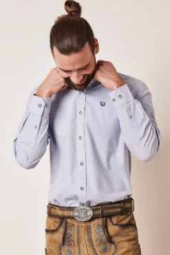 Krüger Trachtenhemd "Laurine" mit Stehkragen 913862 | Blau