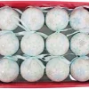 Kunststoff Weihnachtskugeln 6cm 12-tlg. - Schneeflocken Weiß Blau Grün