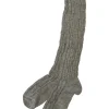 Lange Trachten Strümpfe Shopper Socken mit Zopfmuster | Nussbraun