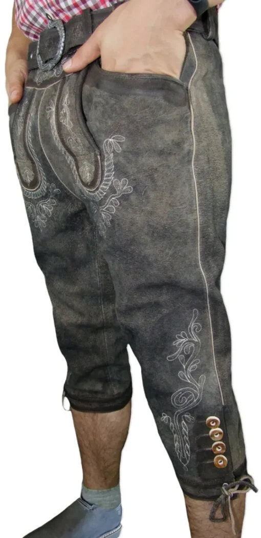 Lekra Kniebund Lederhose Volmar - Wood