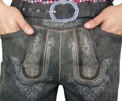 Lekra Kniebund Lederhose Volmar - Wood