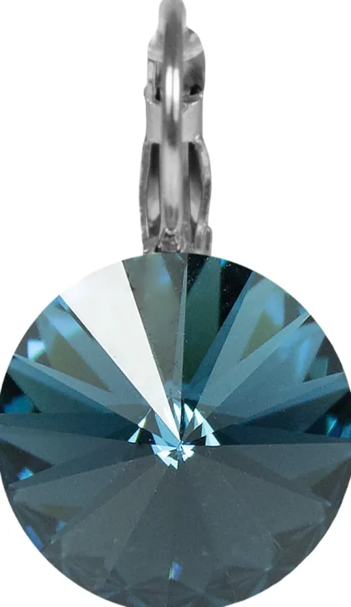 LUISIA® 12 mm Ohrringe Rivoli mit Kristallen von Swarovski® - Montana / Ozeanblau