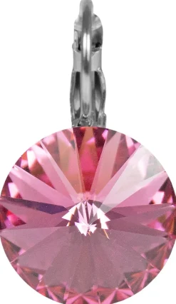 LUISIA® 14 mm Ohrringe Rivoli mit Kristallen von Swarovski® - Rosa