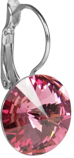 LUISIA® 14 mm Ohrringe Rivoli mit Kristallen von Swarovski® - Rosa