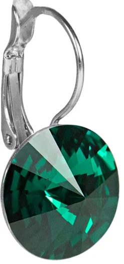 LUISIA® 12 mm Ohrringe Rivoli mit Kristallen von Swarovski® - Emerald / Smaragdgrün