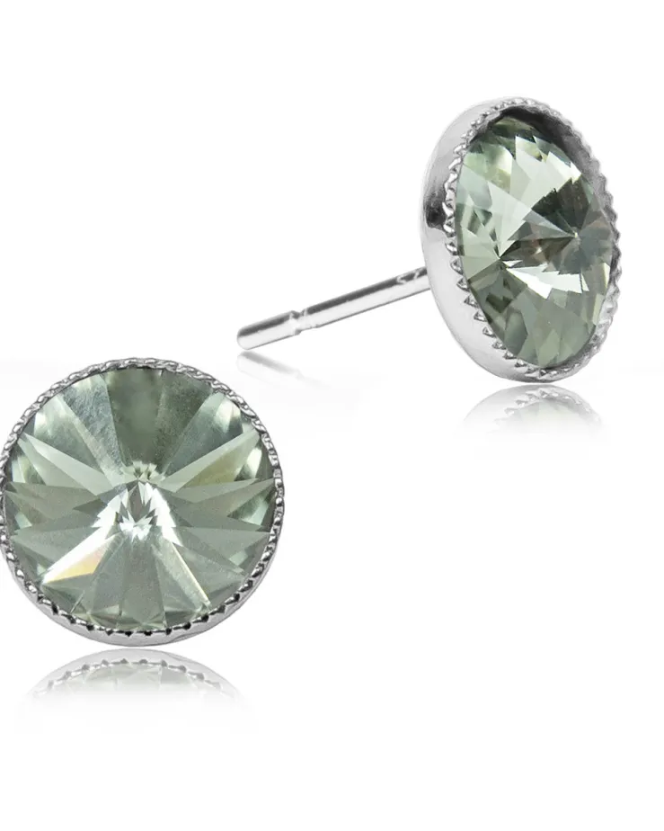 LUISIA® 6 mm Ohrstecker "Joy" mit Kristallen von Swarovski® | Black Diamond