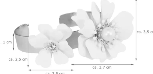LUISIA® Armreif Armspange Nelia mit Blumen - 16 Karat vergoldet Olivgrün