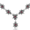 LUISIA® Edelweiß Collier Emilia mit Kristallen von Swarovski® - Siam / Dunkelrot