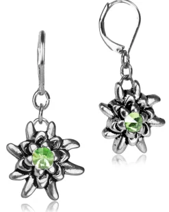 LUISIA® Edelweiß Ohrhänger "Emilia" mit Kristallen von Swarovski® | Peridot / Apfelgrün - Ohrringe