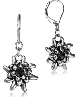 LUISIA® Edelweiß Ohrhänger "Emilia" mit Kristallen von Swarovski® | Jet / Schwarz - Ohrringe